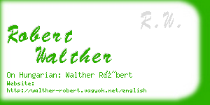 robert walther business card